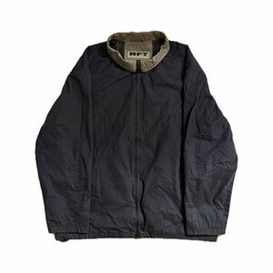 Vintage RAINFOREST Black and Tan Lightweight Windbreaker — Size XL